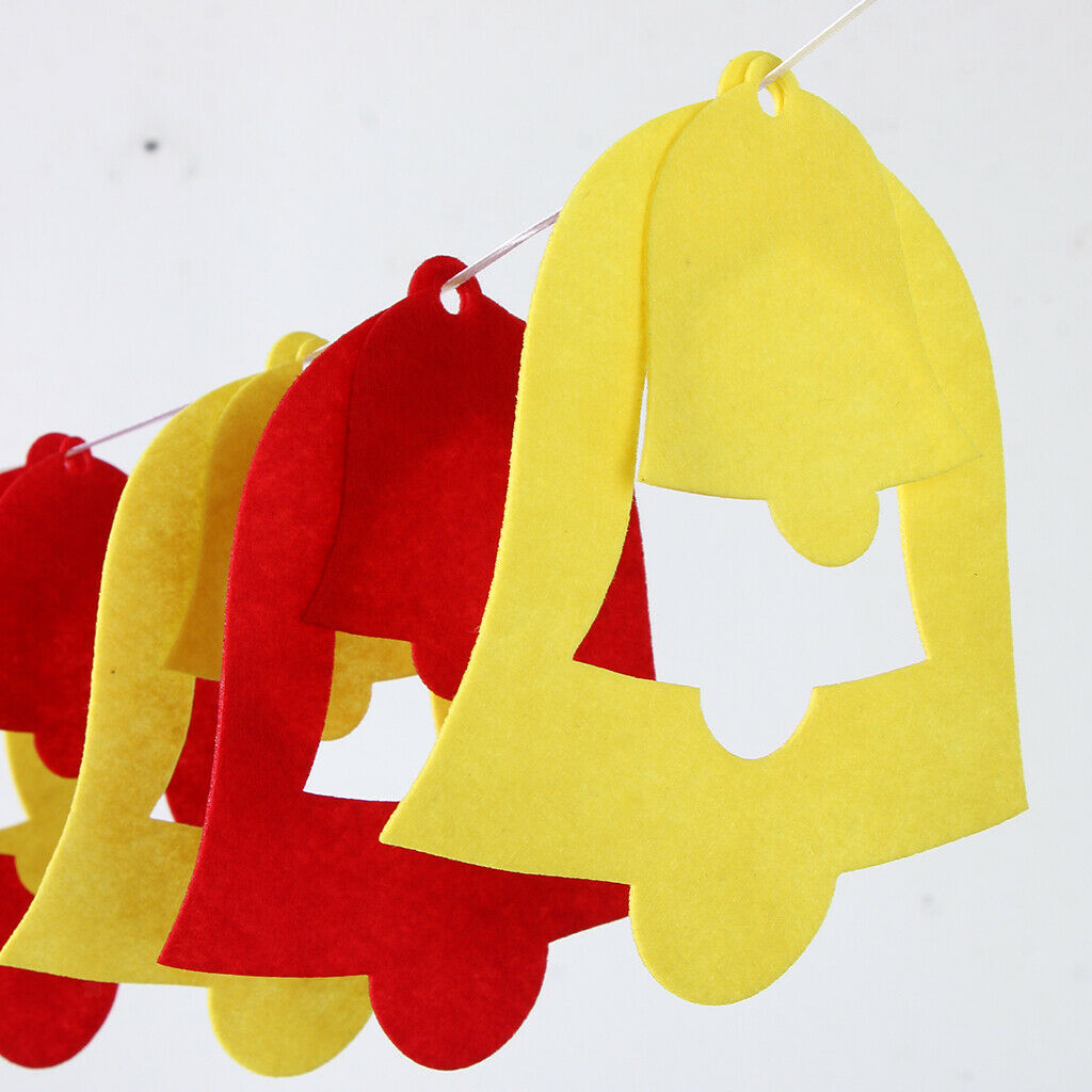 Christmas Bell Banner Garland Holiday Party Decoration Xmas Flag