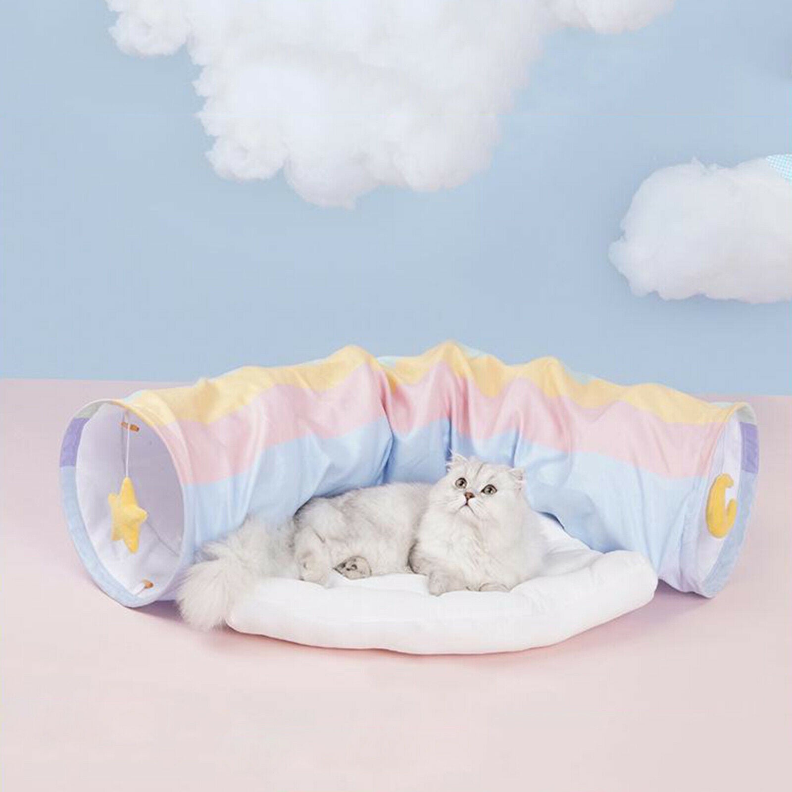 Cotton Pets Dogs Cats Bed Fluffy Soft Warm Calming Bed Sleeping Kennel Nest