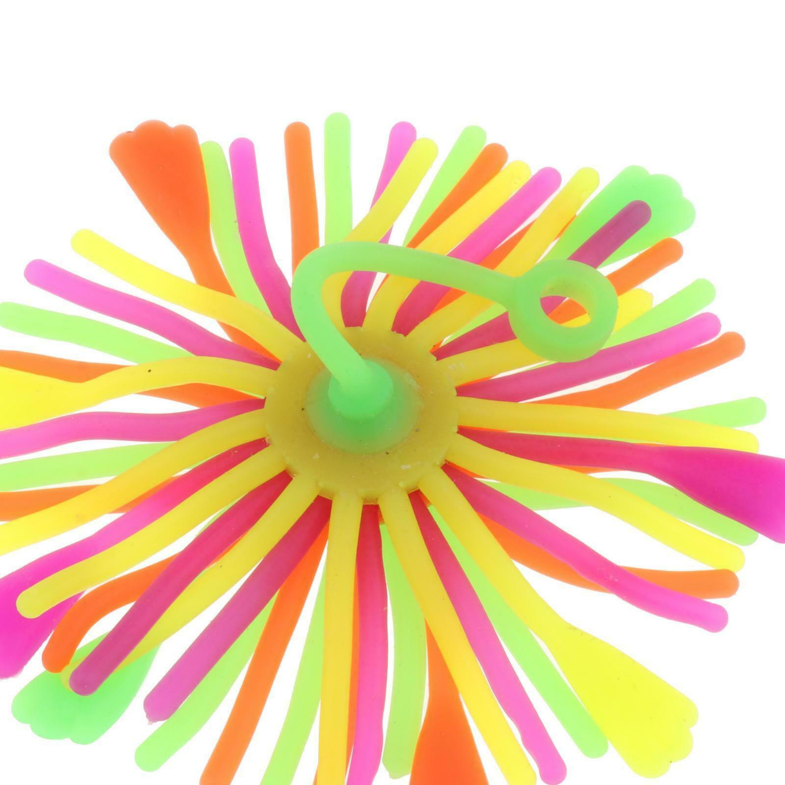 Stretchy String Noodles Ball Fidget Neon Kids Anti Stress Bouncy Ball Toys