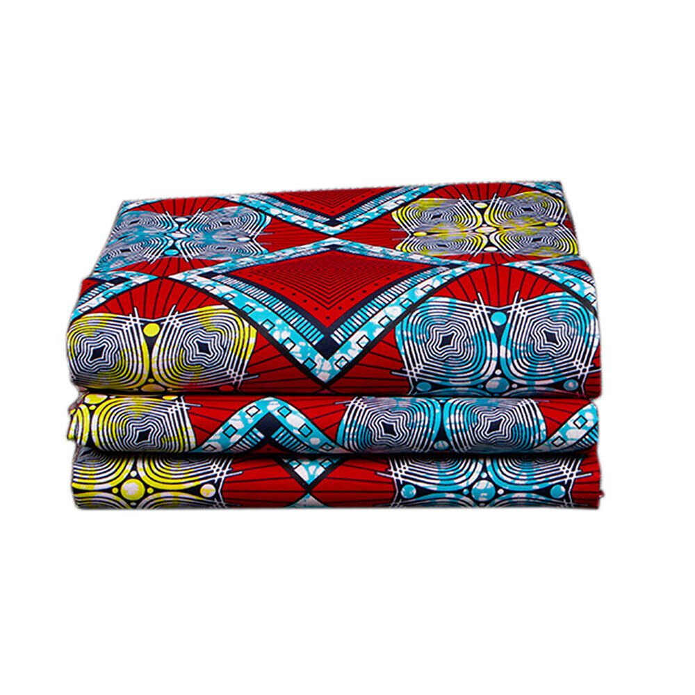 1 Yard Polyester African Wax Printing Fabric Geometric DIY Sewing Garment Cloth
