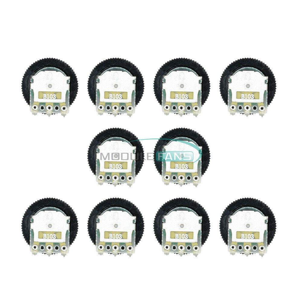 5PCS Gear Potentiometer B103 10K Single Joint Dial Potentiometer 16 X 2MM