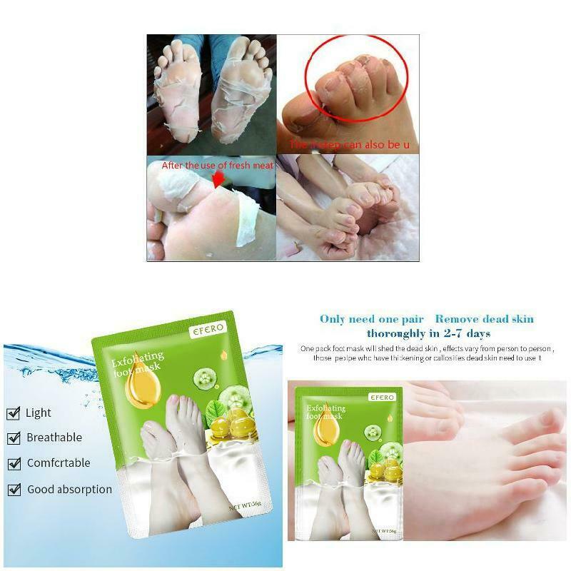 3 Pair Exfoliating Scrub Foot Care Peeling Sock Baby Soft Feet Removes Dead Skin