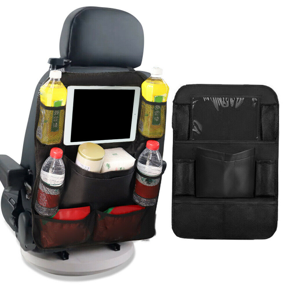 Car Backseat Organizer Storage Bag Multi Pocket Seat Back Travel Hanging Pouch @