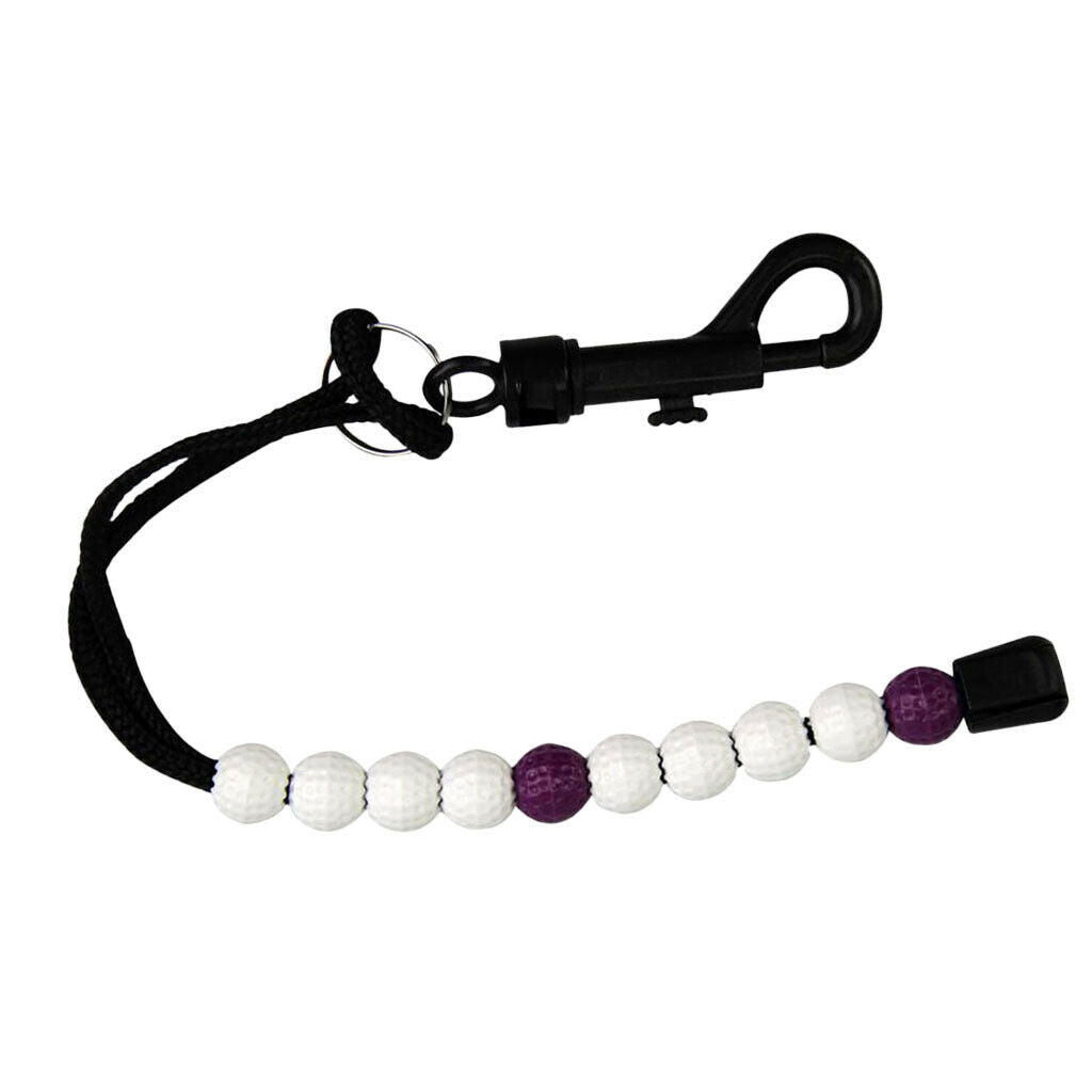 2-Pack Golf Beads, Bracelet, Stroke Counter, Counting Tool with Clip