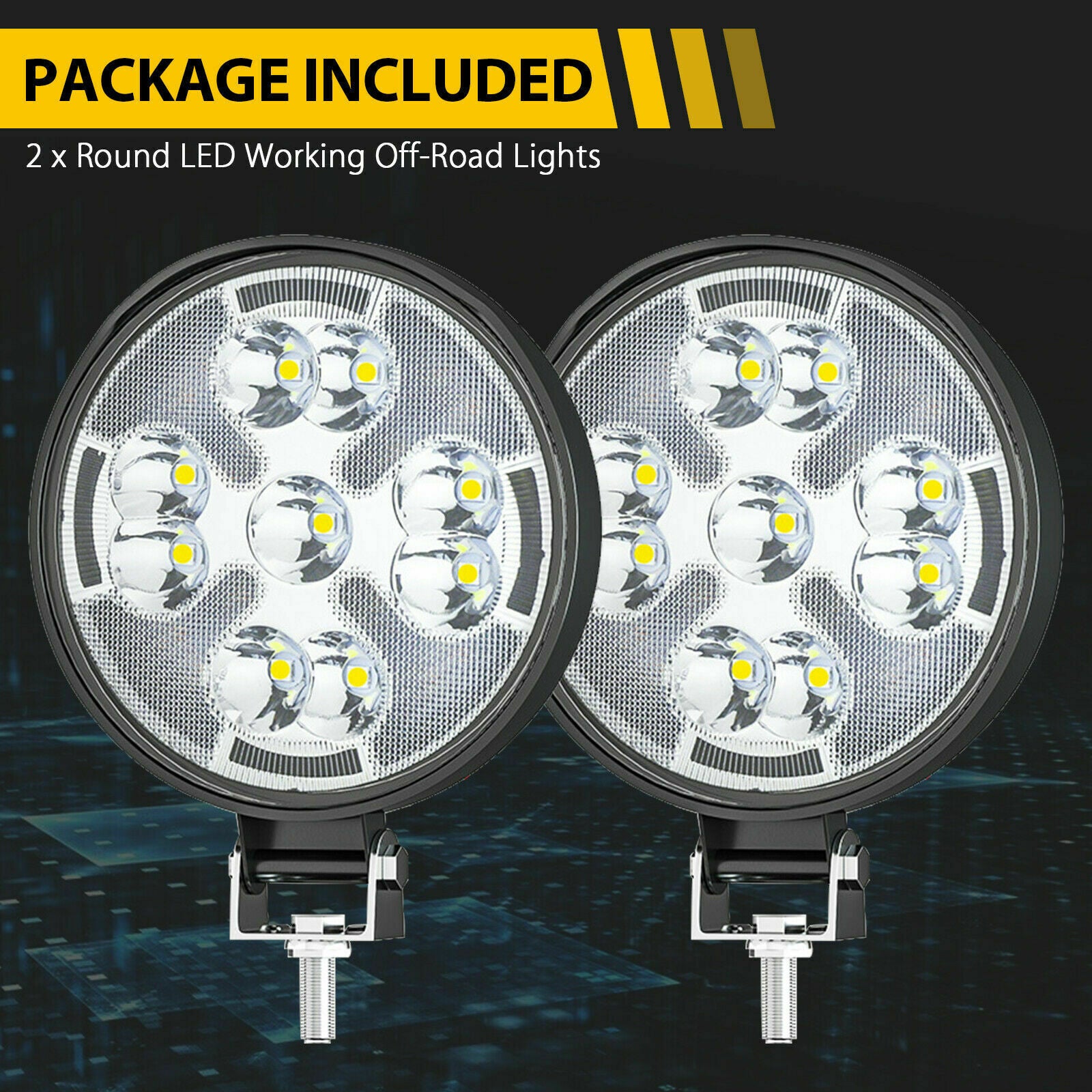 2x 4inch LED Work Light Bar 63W 4WD Offroad Spot Pods Fog Truck SUV Driving Lamp