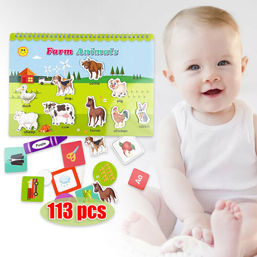 Montessori Kids Busy Book Logical Children Learning Reusable Stickers Gift