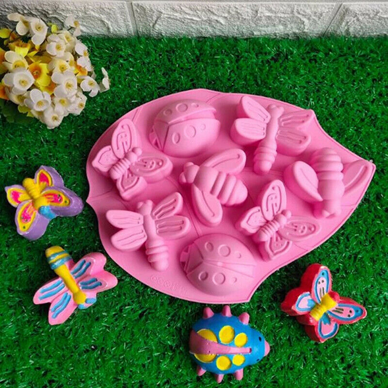 Cartoon Animal Flower Insect Ice Cube Chocolate DIY Silicone Mold Baking Mol Gy