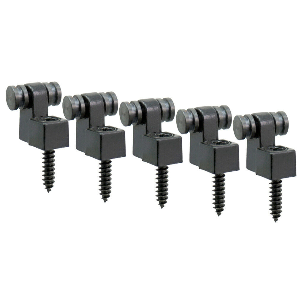 10Pieces Metal Electric Guitar Roller String Tree Guides Retainer with Screw