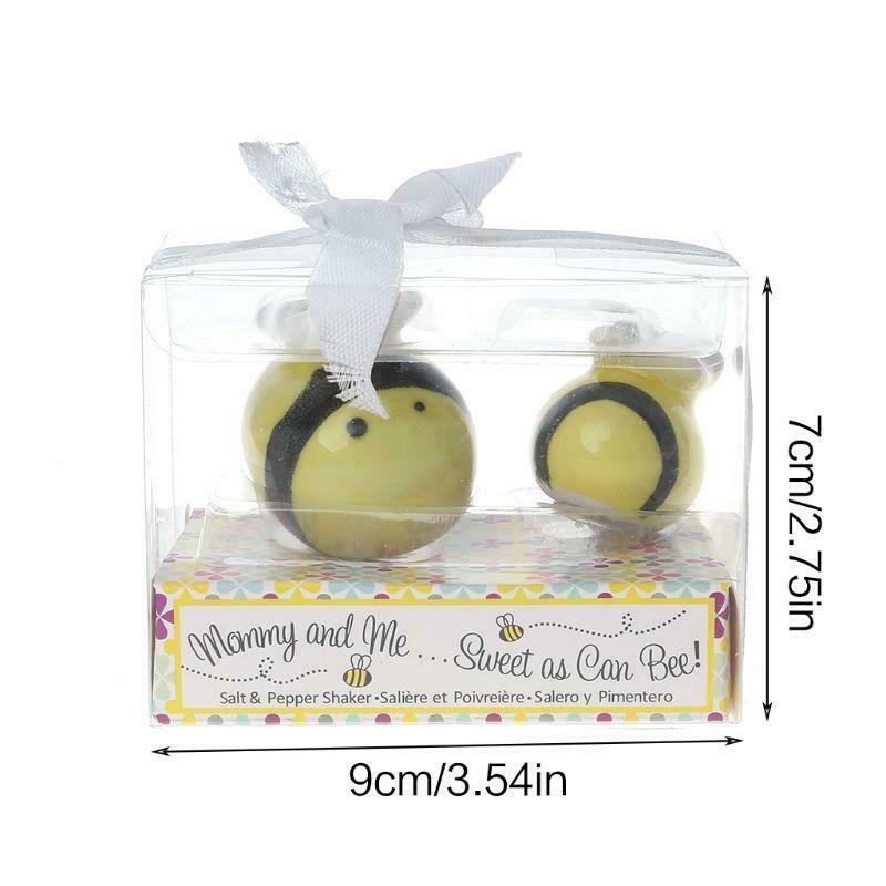 Ceramic Honeybee Seasoning Cans Salt Pepper Shakers Container Wedding Favors Set