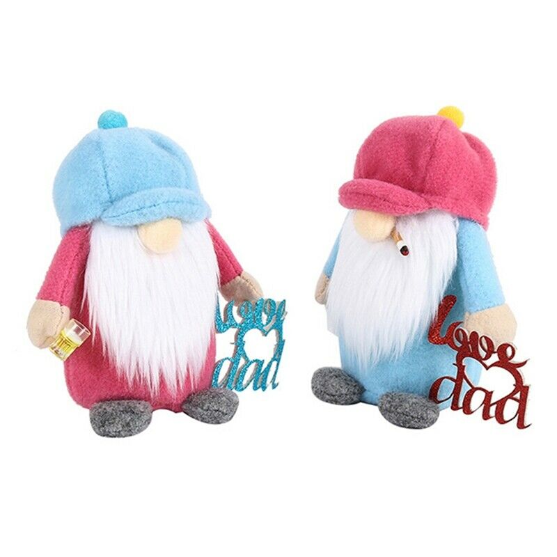 2 Pcs Father's Day Gnome Love Dad Tomte Swedish Nisse Scandinavian Elf DwarfF6B1