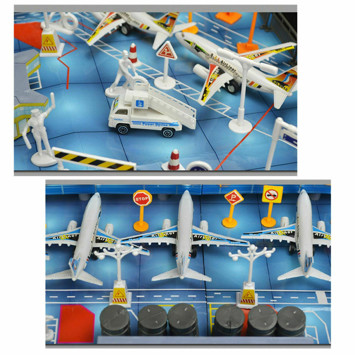 200PCS Airport Playset Airplane Aircraft Models Accessories Assembled Xmas Gifts