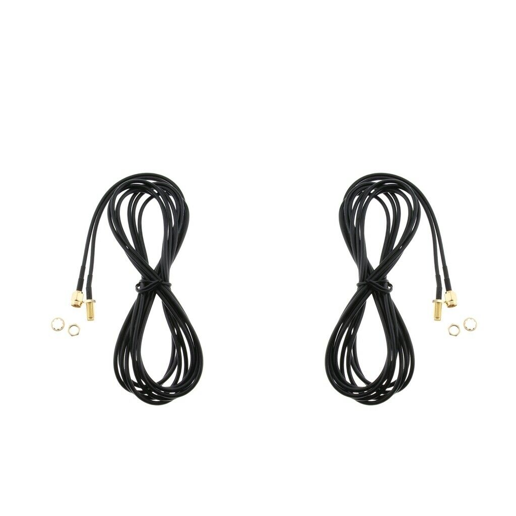 2-part WLAN Antenna Extension Cable RP SMA Plug to RP SMA Socket