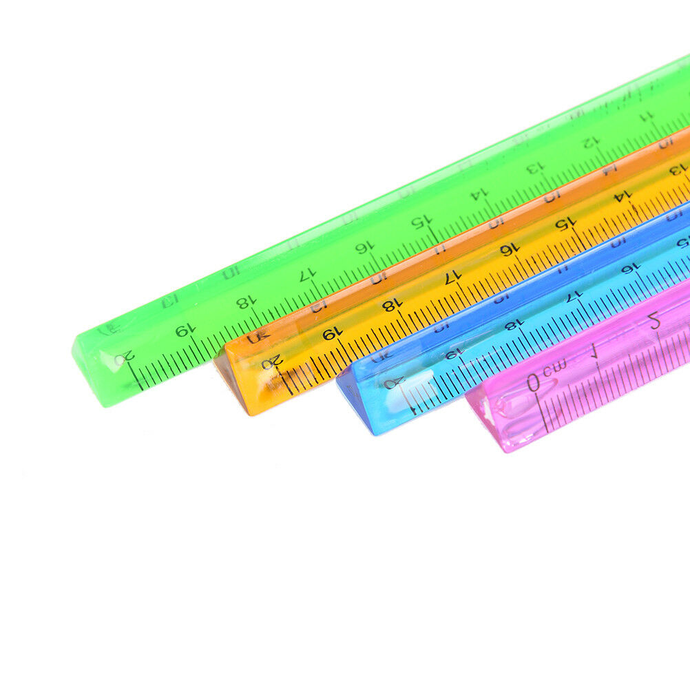 Creative Three Edged Ruler Triangular ScaleClear CrystalMeasuring Ruler To.l8