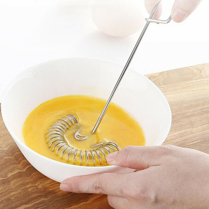 1PC Spring Egg Stirrer Beater Baking Pastry Tools Coil Whisk Milk Whi EBj.l8