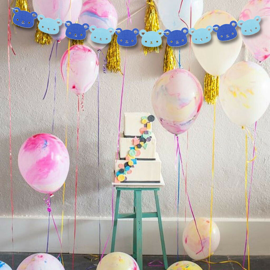 Birthday Bunting Hanging Banner Flag Nursery Home Christening Party Decor
