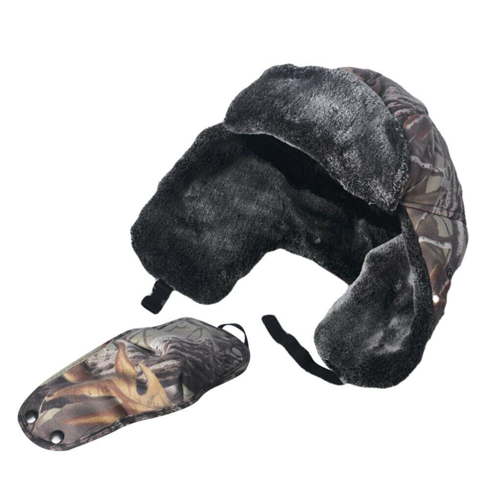 Winter Warm Cotton Hat Outdoor Thick Earflaps for Skiing Fishing Climbing