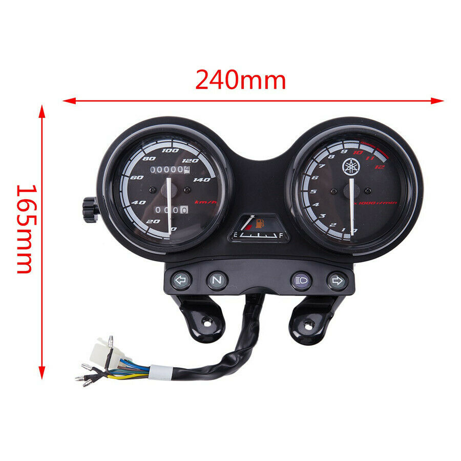 DC12V LCD Motorcycle Odometer Speedometer Tachometer Oil Gauge For Yamaha YBR125