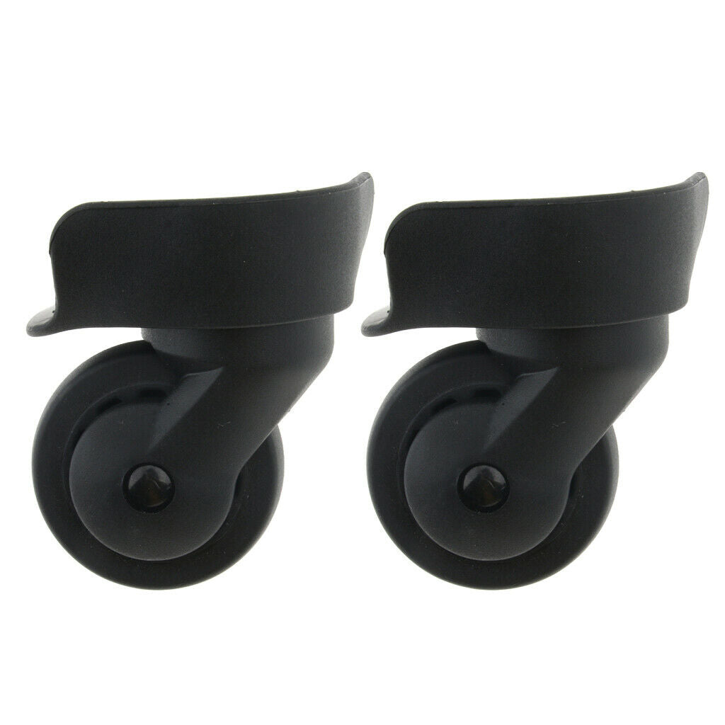 2 Pieces DIY Travel Luggage Left And Right Swiveling Roller Coaster Wheels A65