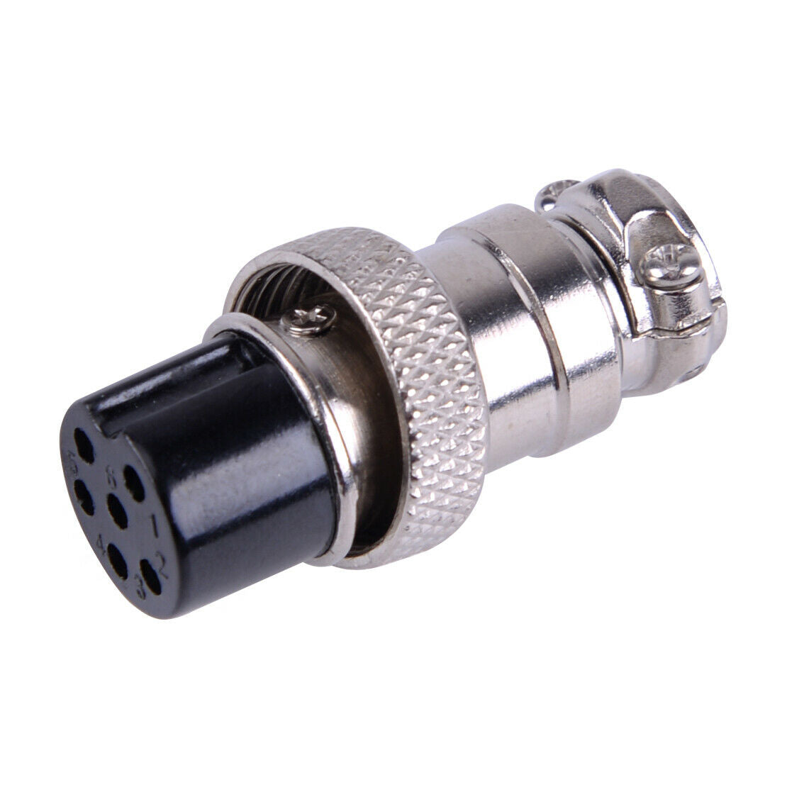 4PCS 6 Pin Ham CB Radio Female Panel Chassis Connector Plug Kit Adapter as