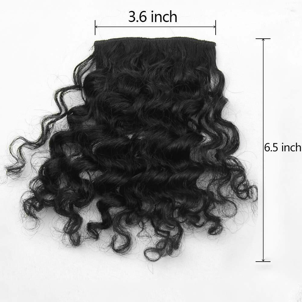 Women Jerry Curly Bangs Clip in 100% Human Hair Curls Front Fringe Hair Pieces