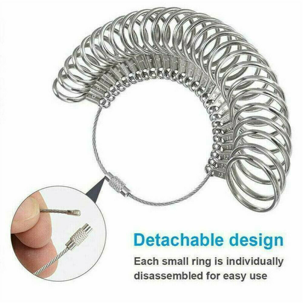 Ring Sizer Finger Measure For Men Women UK / EU Sizes A - Z +6 Gauge Official UK