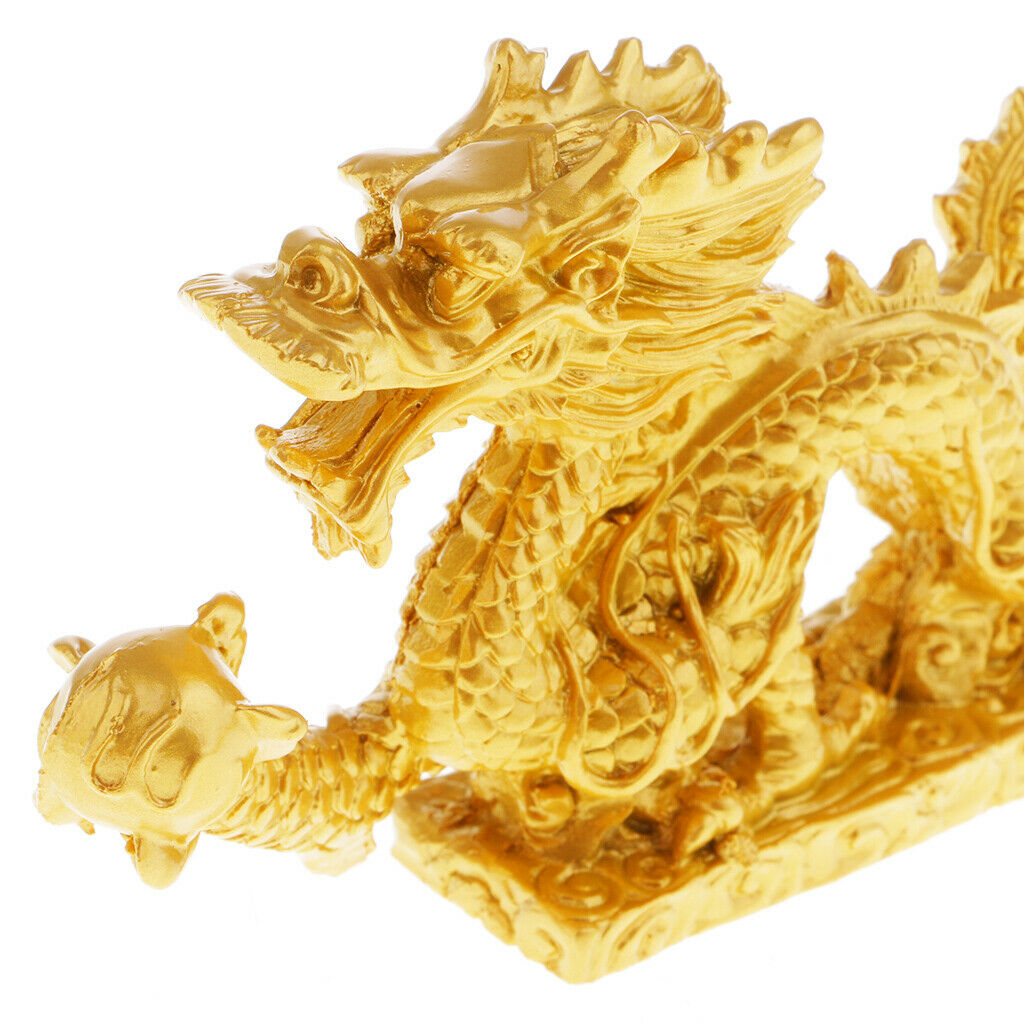 Traditional Dragon Statue Wealth Feng Shui Good Luck Office Car Decoration