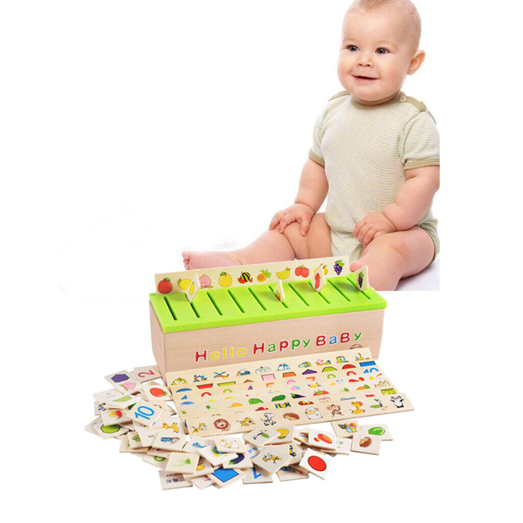 Infant Kids Matching Grouping Montessori Toys Number Patterns 8 Catagories