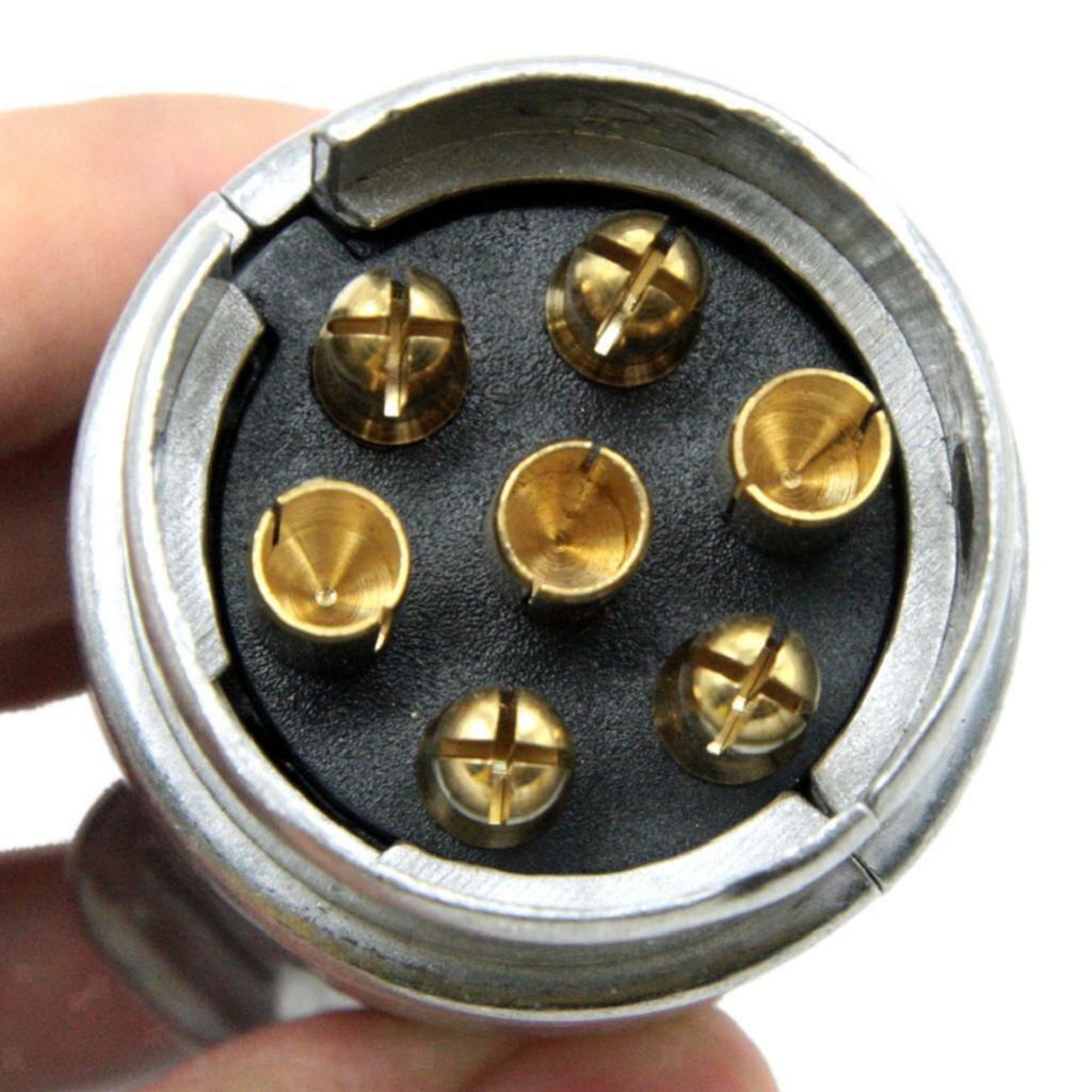 7 Pin N Type Aluminum Trailer Plug Connector Caravan Towbar Light Wiring