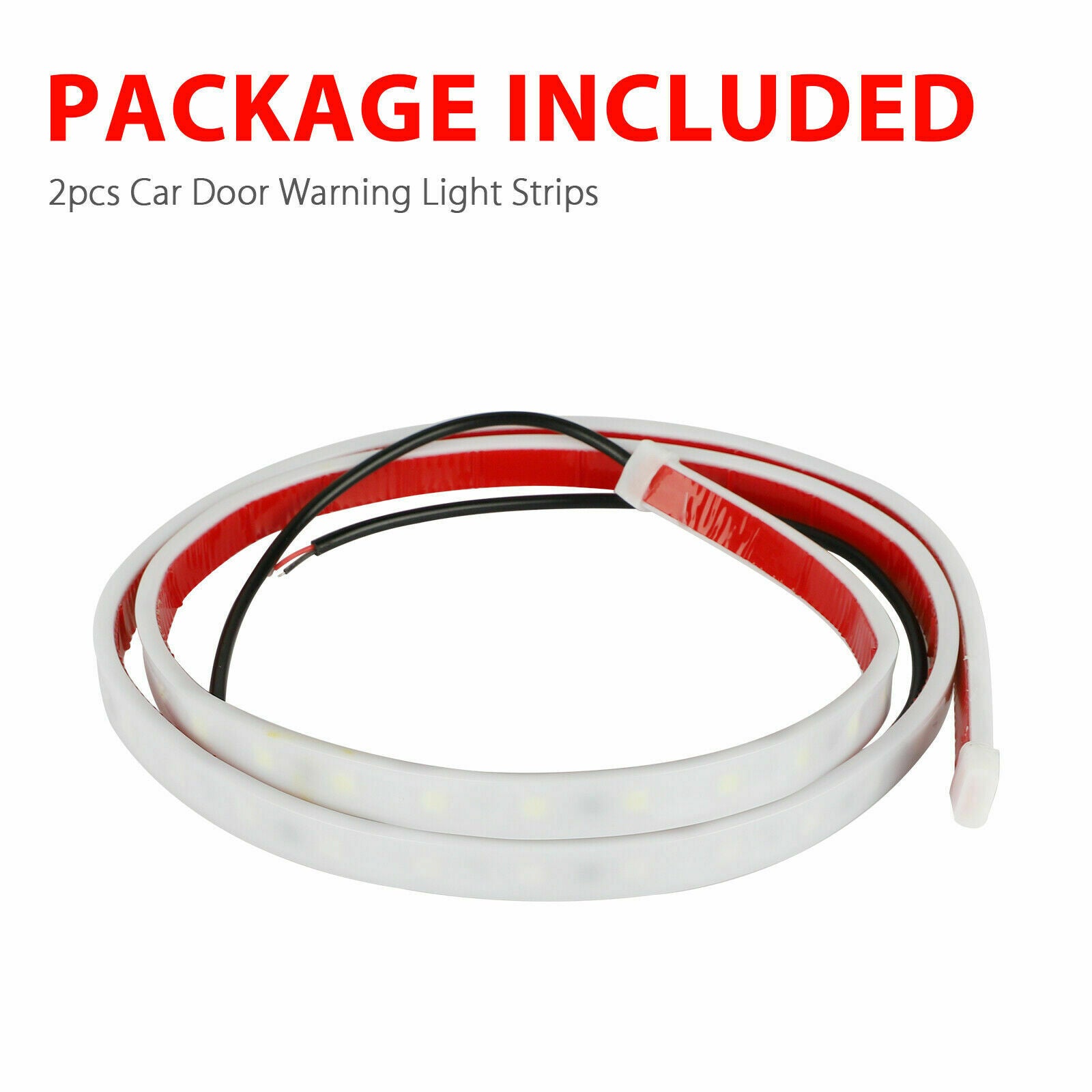 2pcs Car Door Open Warning Lamp Flashing LED Lights Strip Anti-collision Safety