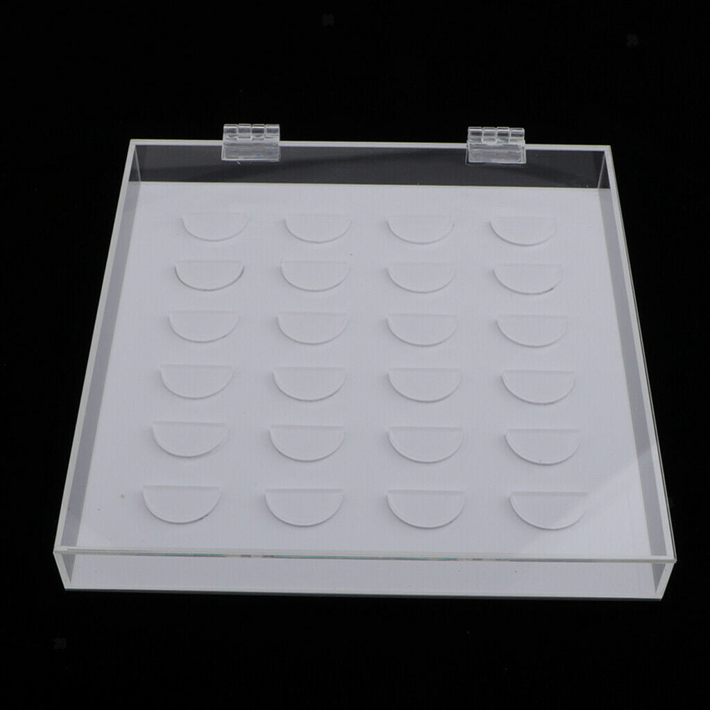 Clear Acrylic False Eyelash Storage Box Case Organizer Eyelash Holder Case