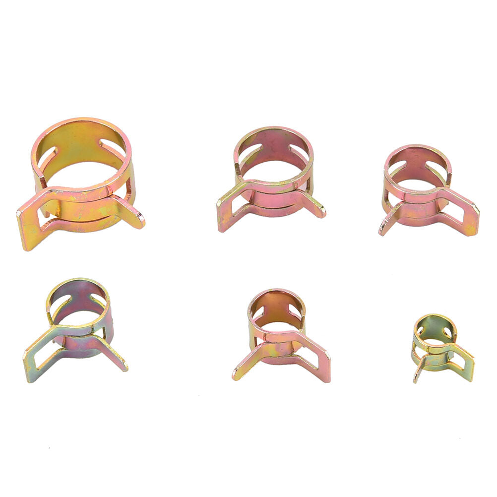 10 Pcs/Set Spring Pipe Clip Oil Water Air Tube Clamps Band Type Fastene.l8
