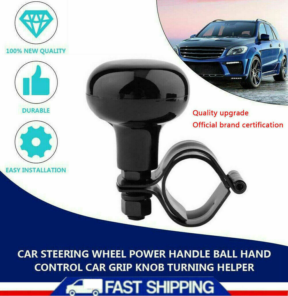 Auto Heavy Duty Suicide Knob Car Black Steering Wheel Spinner Handle Knob US
