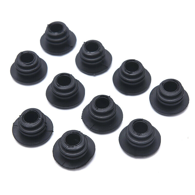 10pcs Bike Black Mini Rubber Grip Handlebar Bar End Plugs Stoppers CapsSJCA