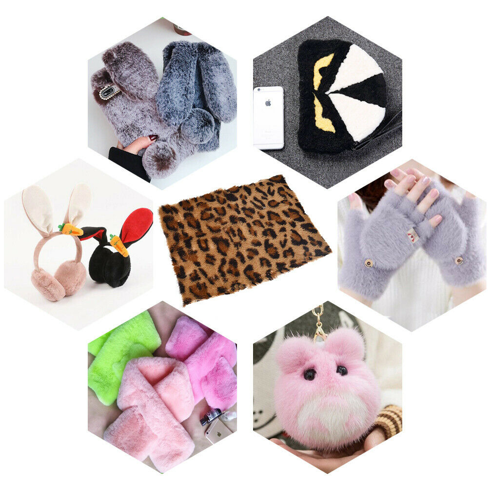 21x29cm Leopard Immitation Fur Fabric Bags Bows Sewing Material  DIY Accessories