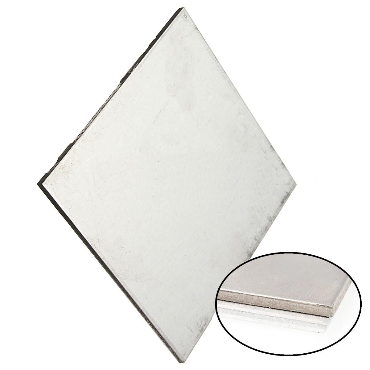 Sliver Titanium Ti Metal TA4/Gr5 Grade 5 Titan Plate Sheet 3mm x 100mm x 100mm