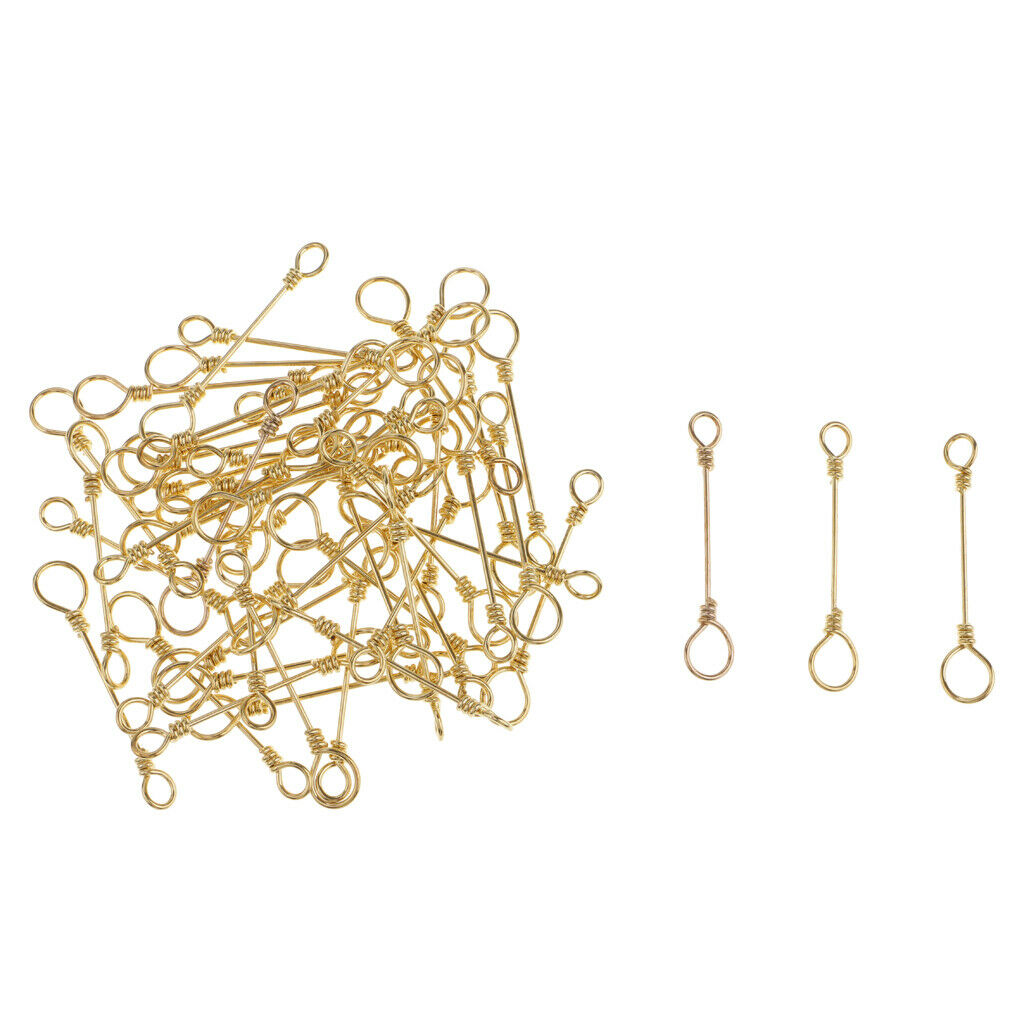 50Pcs Fishing Swivels Quick Connection Clips Rolling Swivels Chod Rigs Rings