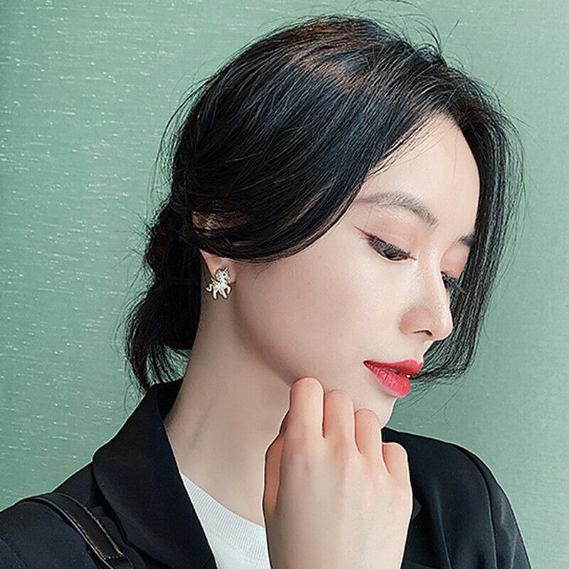 Fashion Cute Crystal Stud Earring For Women Exquisite Wedding Jewelry Gif.l8