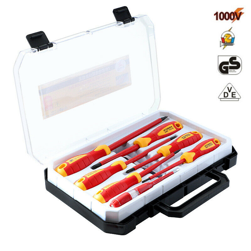 7pcs Insulated Screw Set Phillips FlatBlade Screwdriver Household Multi-Function