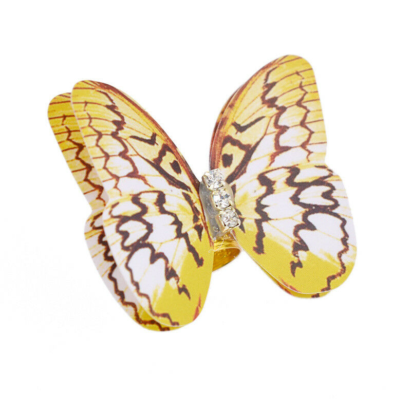 10pcs Colorful Butterfly Rhinestone Dreadlock Dread Hair Braid Cuff Clips Decor