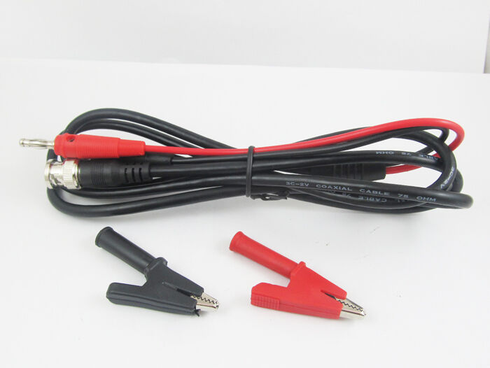 1set BNC Male to Bananan Plug Male Cable + Brass Alligator Clip to Banana Female