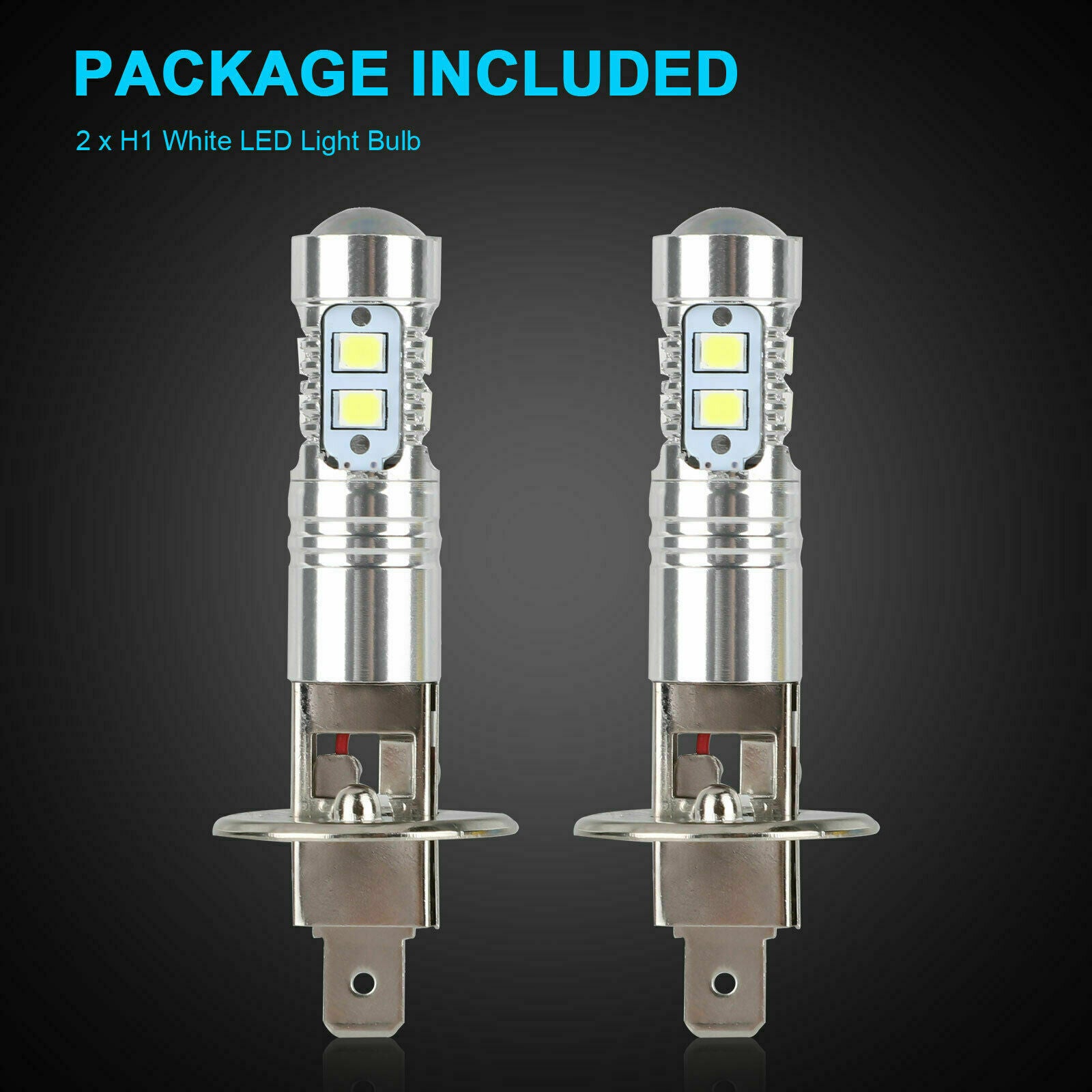2Pcs MINI H1 LED Headlight Bulbs Conversion Kit 1800LM 6000K Hi/Lo Beam Lamp