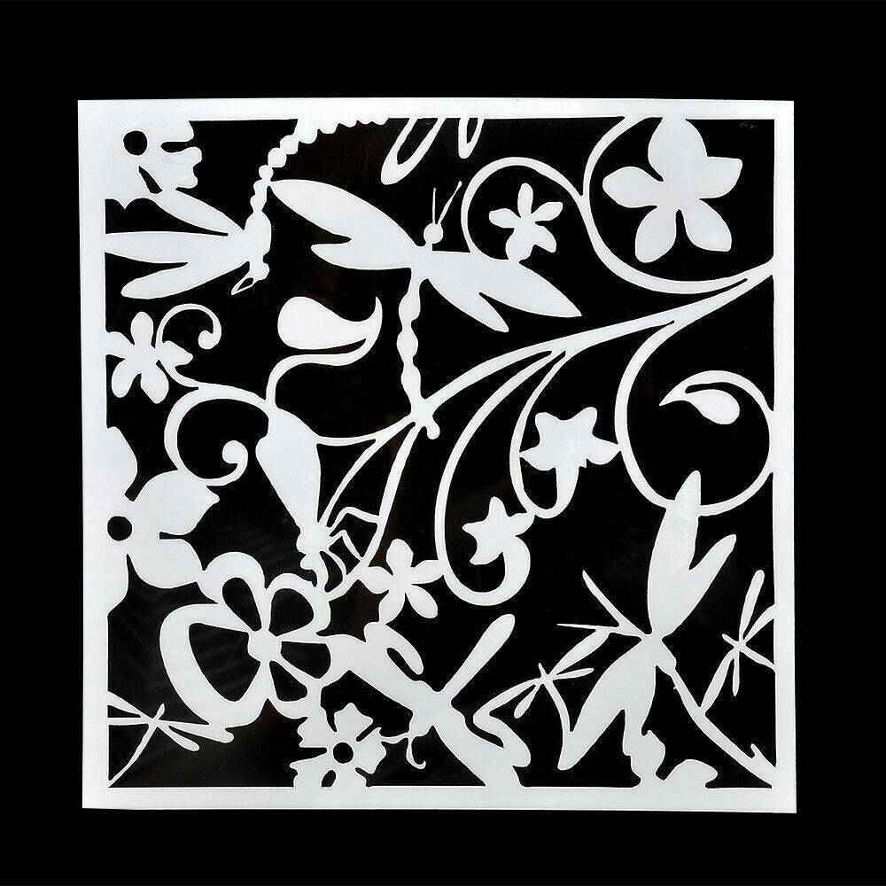 13Pcs/Lot Embossing Template Scrapbooking Walls Painting Layering Stencils DIY *