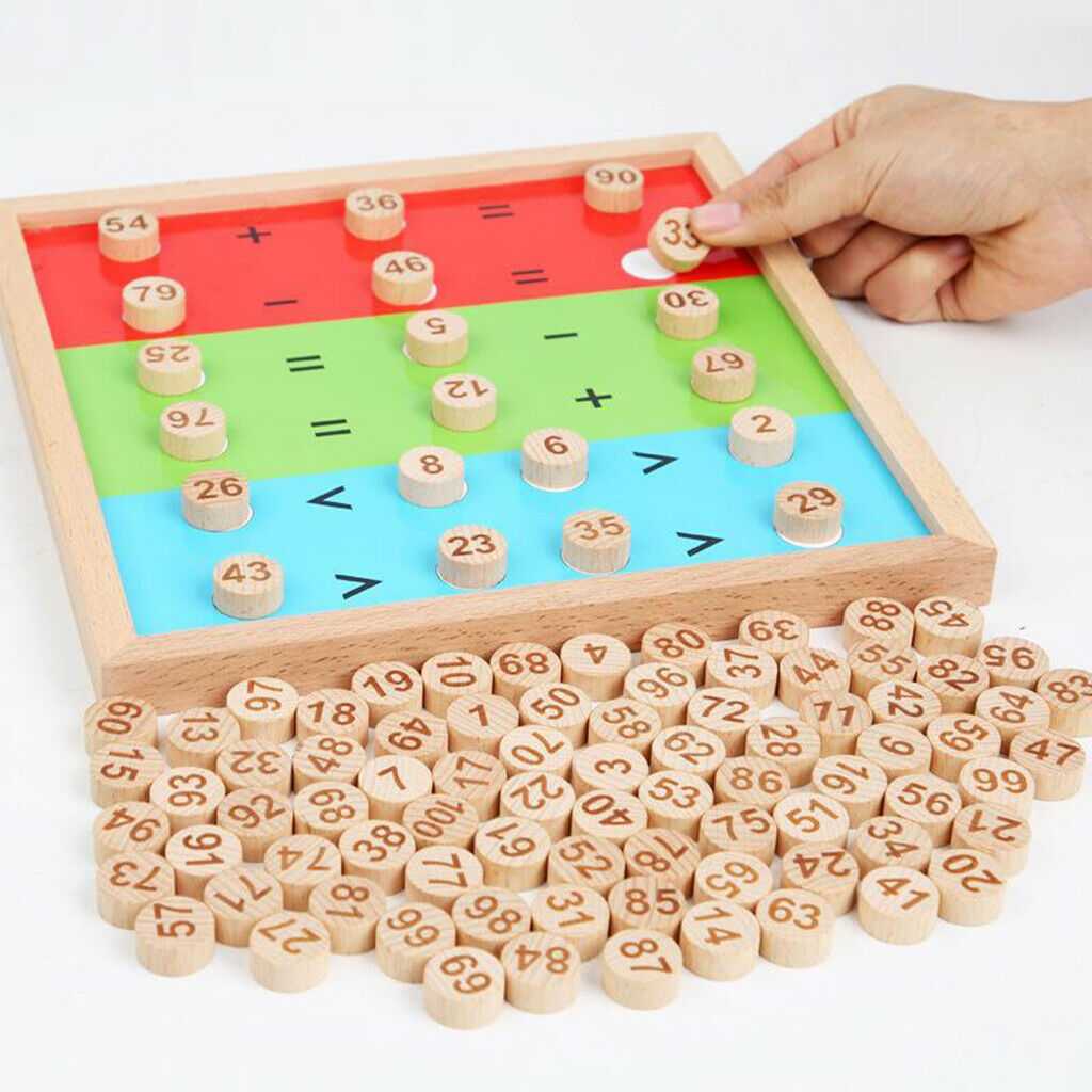 Wooden Hundred Board Game 1 To 100 Numbers   Kids Math Learning