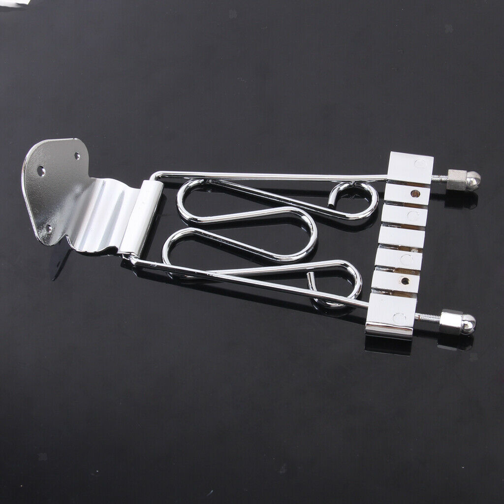 Chrome Trapeze Tailpiece Wired Frame For Archtop Guitar