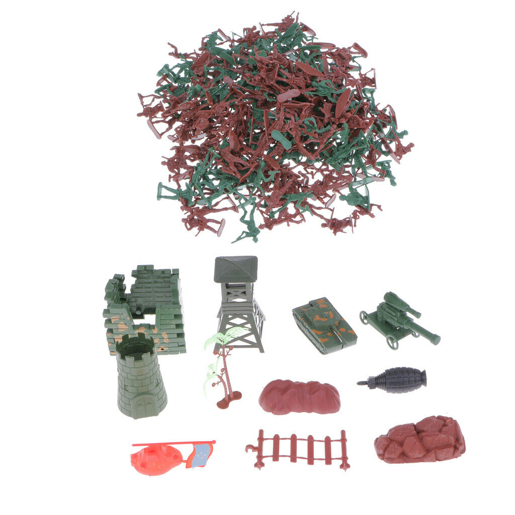 238pcs/Lot Army Combat Game Toys Soldier Set with Zipper Backpack 4cm