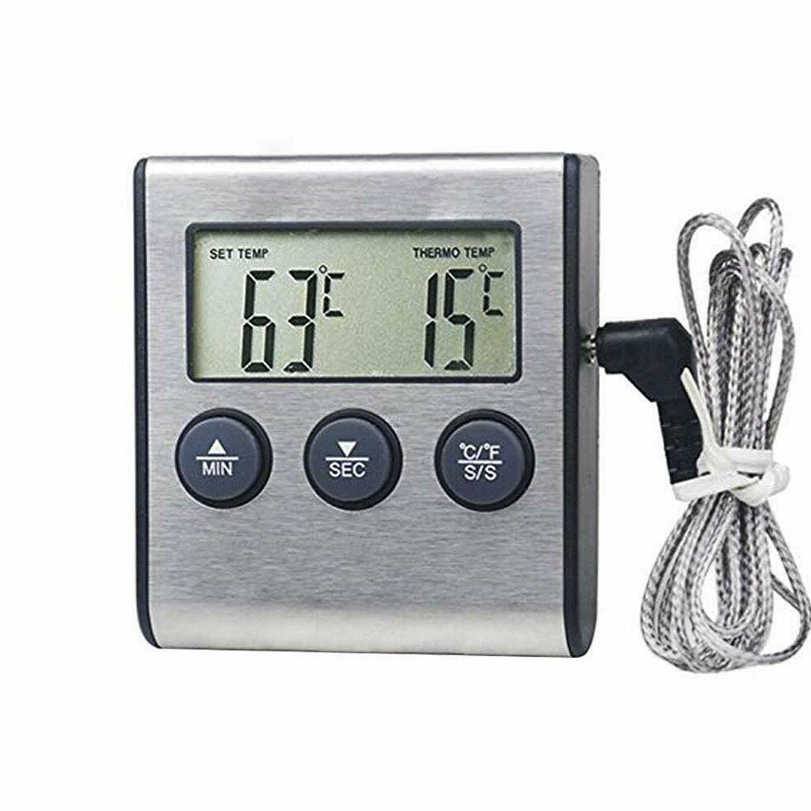 Remote Digital Cooking Meat Thermometer with Probe For Grill Oven BBQ Timer