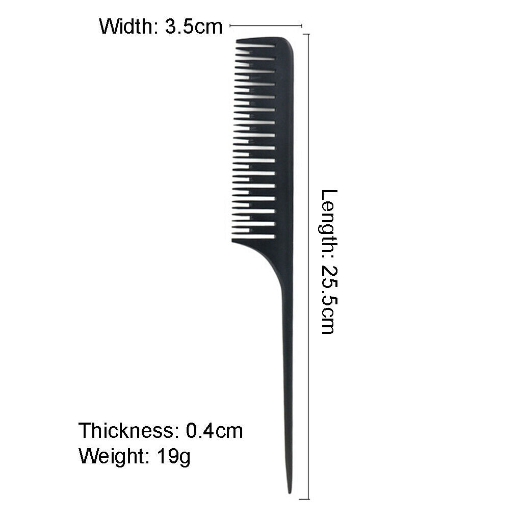 2 Pieces Anti-static Weave Highlighting Foiling Comb Styling Rat Tail Comb