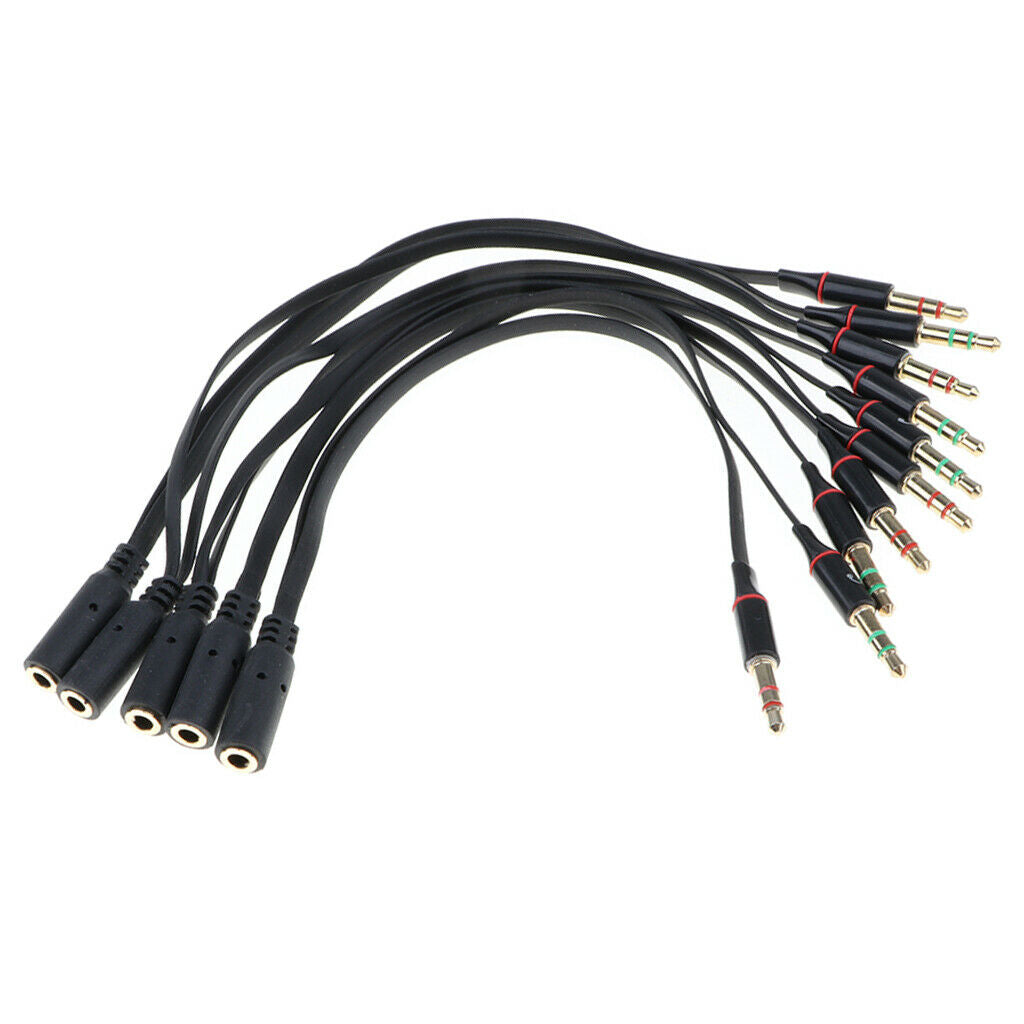 5 Pieces Headphones Splitter Cable Female to Dual 3.5mm Male, for Computer That