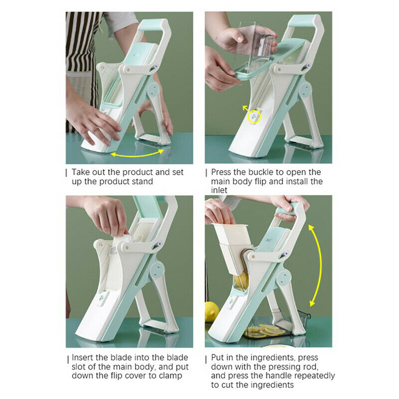 5 in 1 Multifunctional Vegetable Cutter Lemon Slicing Kitchen Slicing GraterBDA