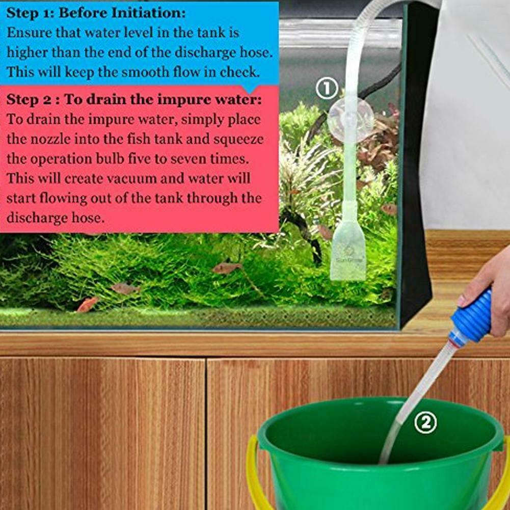 New Aquarium Fish Tank Cleaners Syphon Vacuum Water Changers Pump Siphon Hoses